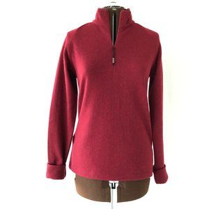 Wool Blend 1/4 Zip Sweater with Lumbar Pocket
